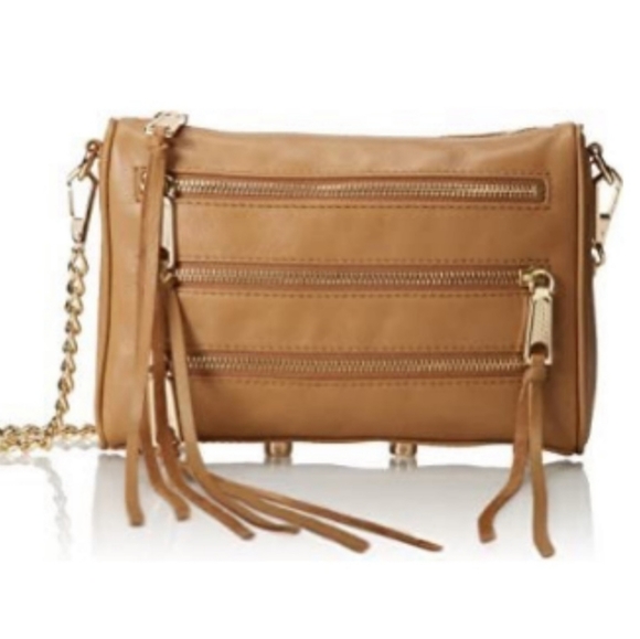 Rebecca Minkoff Handbags - Rebecca Minkoff Leather Tan Gold Crossbody Bag